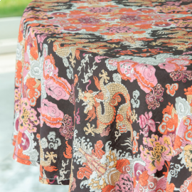 Toalha de Mesa Magic Mountain Marrom 1,80x3,80 Linho Matouk