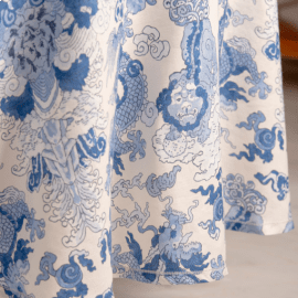 Toalha de Mesa Magic Mountain Azul 1,80x4,30 Linho Matouk