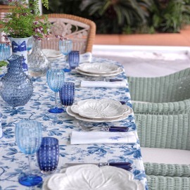 Toalha de Mesa Chestnut Azul 2,25x3,60 Dascoli