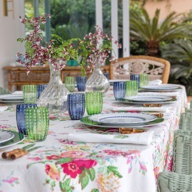 Toalha de Mesa Clarita Rosa 2,25x3,60 Dascoli