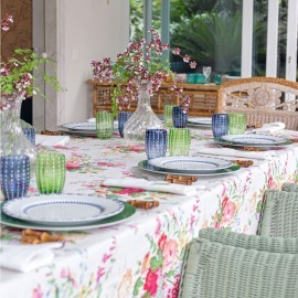 Toalha de Mesa Clarita Rosa 2,25x3,60 Dascoli