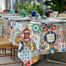 Toalha de Mesa Camastra 1,70x2,70 Algodão Tessitura Toscana