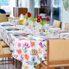 Toalha de Mesa Carel 1,70x3,60 Algodão Tessitura Toscana