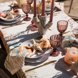 Toalha de Mesa Corals 1,80x2,70 Linho The Napking