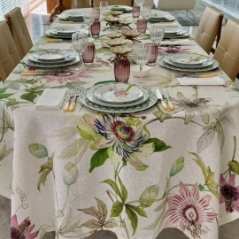 Toalha de Mesa Granadilla 1,70x3,10 Linho Tessitura Toscana