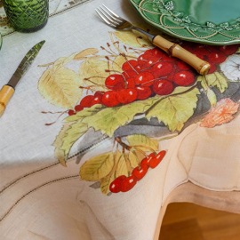 Toalha de Mesa Fiammingo 1,70x1,70 Linho Tessitura Toscana