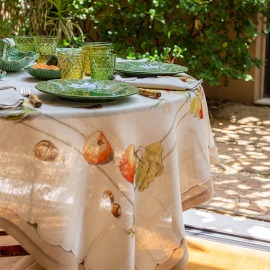 Toalha de Mesa Fiammingo 1,70x1,70 Linho Tessitura Toscana