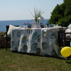 Toalha de Mesa Balloons 1,70x3,10 Linho Tessitura Toscana