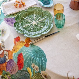 Toalha de Mesa Kactus 1,70x3,60 Linho Tessitura Toscana