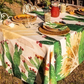 Toalha de Mesa Fichidindia 2,20x2,20 Linho The Napking