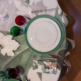 Toalha de Mesa Natal 2,20x2,20 Linho The Napking