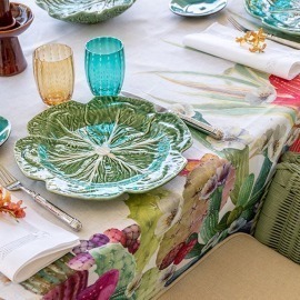 Toalha de Mesa Kactus 1,70x2,70 Linho Tessitura Toscana