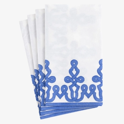 Produto 12 Toalhas de Papel para Lavabo 10x19 Blue Dessin Caspari