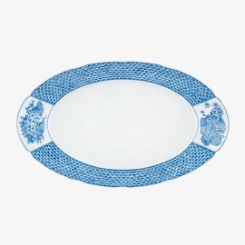 Travessa Oval Coralina Azul G Vista Alegre