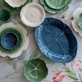 Travessa Oval Couve Matisse Casa Azul Atlântico G