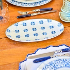 Travessa Oval P Azulejos Matisse Casa