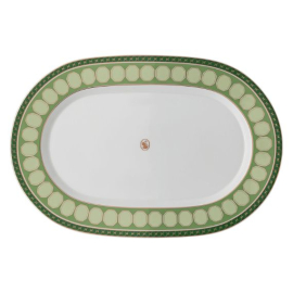 Travessa Oval Signum Verde G Swarovski Rosenthal