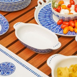 Travessa Refratária Oval Azure 24cm Vista Alegre