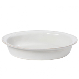 Travessa Refratária Oval Fontana Costa Nova Branco G