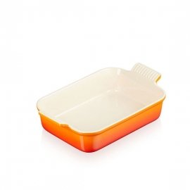 Travessa Retangular Heritage Laranja 19cm Le Creuset