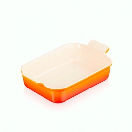 Travessa Retangular Heritage Laranja 26cm Le Creuset