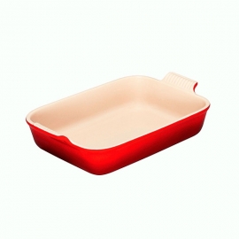 Travessa Retangular Heritage Vermelho 26cm Le Creuset