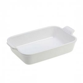 Travessa Retangular Heritage Branco 32cm Le Creuset