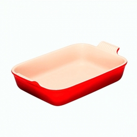 Travessa Retangular Heritage Vermelho 32cm Le Creuset