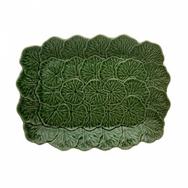 Travessa Retangular Relevo Sardinheira Verde Bordallo Pinheiro
