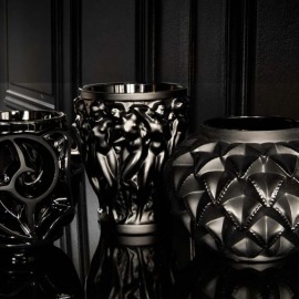 Vaso Lalique Bacchantes Preto P 