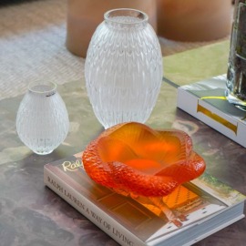 Vaso Lalique Plumes 
