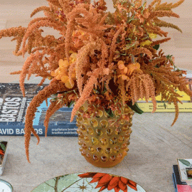 Vaso Lalique Mossi Âmbar