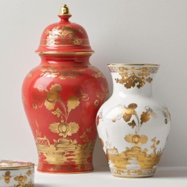 Vaso Richard Ginori Oriente Italiano Aurum M