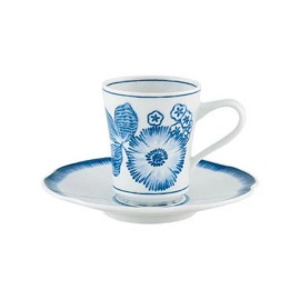 Xícara Café Coralina Azul Vista Alegre