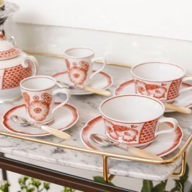 Xícara Chá Coralina Vista Alegre 