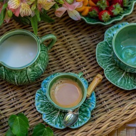 Xícara de Café Couve Bordallo Pinheiro