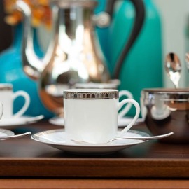 Xícara de Chá Malmaison Christofle Platine