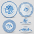 Aparelho de Jantar Coralina Azul Vista Alegre 30 Peças