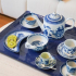 Bandeja Platex Linho Azul Escuro 37x28cm Acrílico