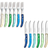 Conjunto com 6 Facas e 6 Garfos Claude Dozorme Laguiole Coloridas