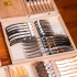 Conjunto com 6 Facas e 6 Garfos Claude Dozorme Laguiole Tartaruga