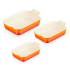 Conjunto Travessas Retangulares Heritage Laranja Le Creuset 3 peças