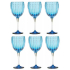 Conjunto Taças Perle Turquesa Zafferano 6 Peças