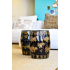 Garden Seat Preto com Dourado