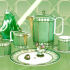 Prato Sobremesa Signum Verde Swarovski Rosenthal